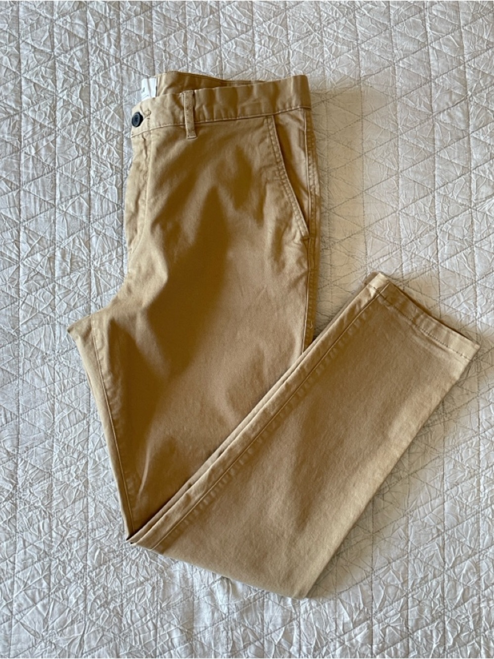 H&M Skinny Fit Cotton Chino Pants – Beige | Men’s 34W (New) - Picture 5 of 6